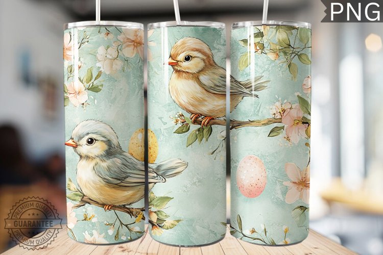 Spring Easter Tumbler Wrap - High Quality 300 Dpi