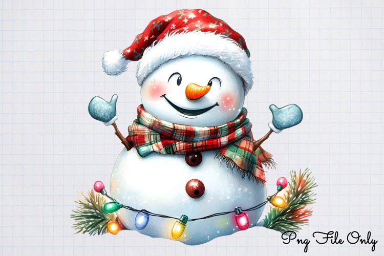 Funny Christmas Snowman Clipart PNG