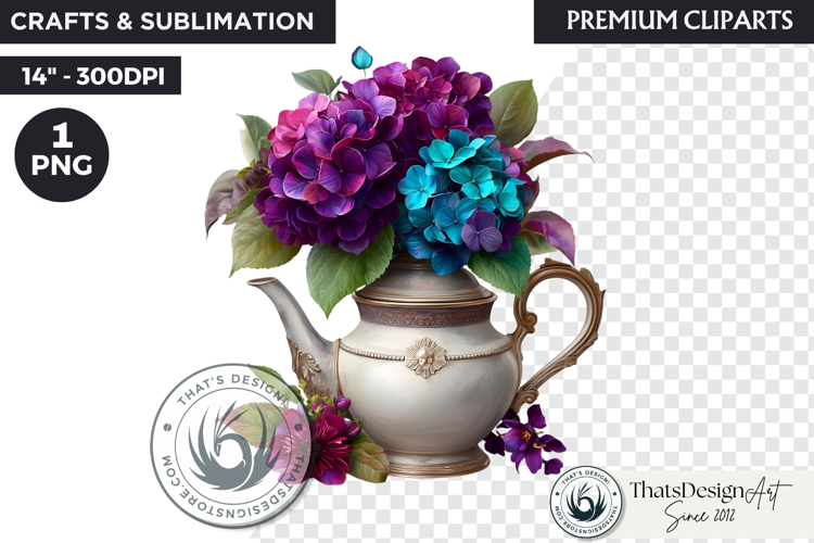 Royal Hydrangea Guardian Fantasy Warrior Floral Graphic