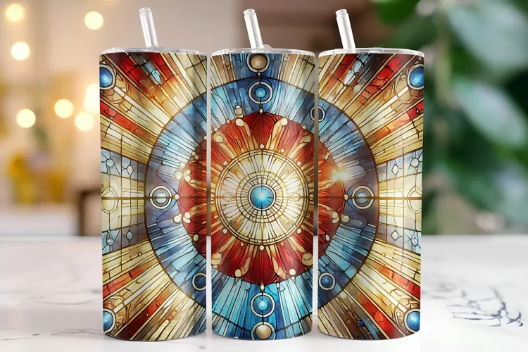 Stained Glass Tumbler Wrap | Sublimation | Tumblers