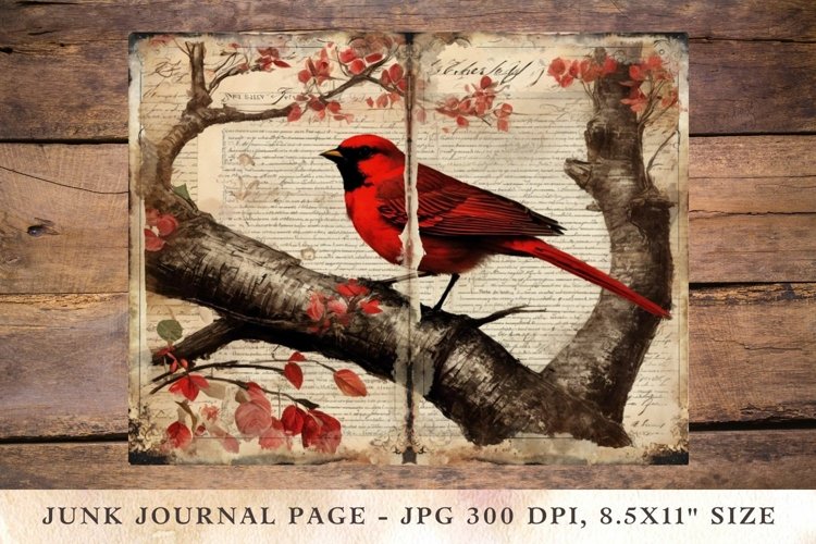 Printable Junk Journal Pages Bird 7