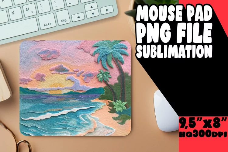 3D Landscape Mouse Pad Sublimation Summer