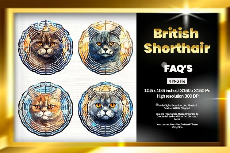 British Shorthair Wind Spinner Sublimation - 04 Variations