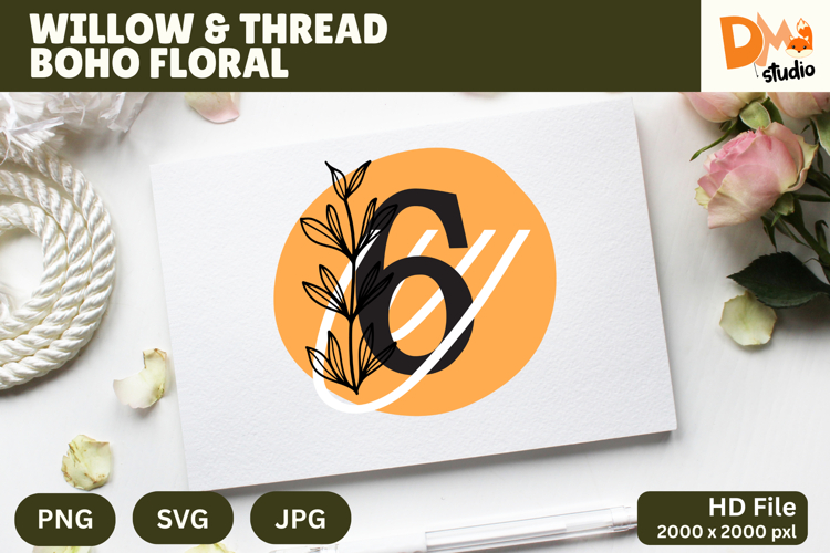 Floral Monogram Letter Svg Image 22