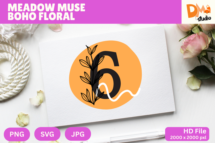 Meadow Muse Boho Floral Monogram