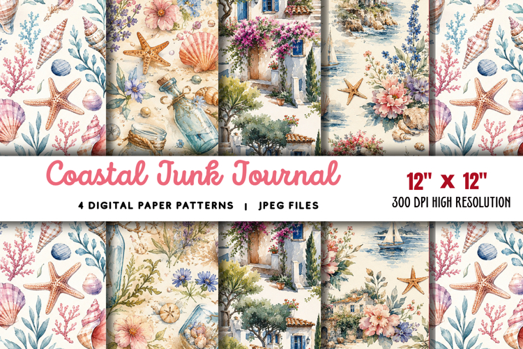 Coastal Junk Journal Pages JPG