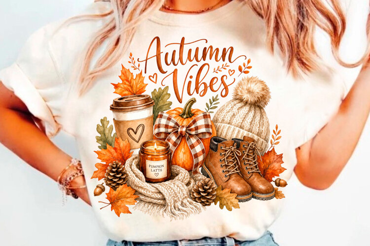 Fall T-shirt design PNG Thanksgiving quotes PNG example image 1