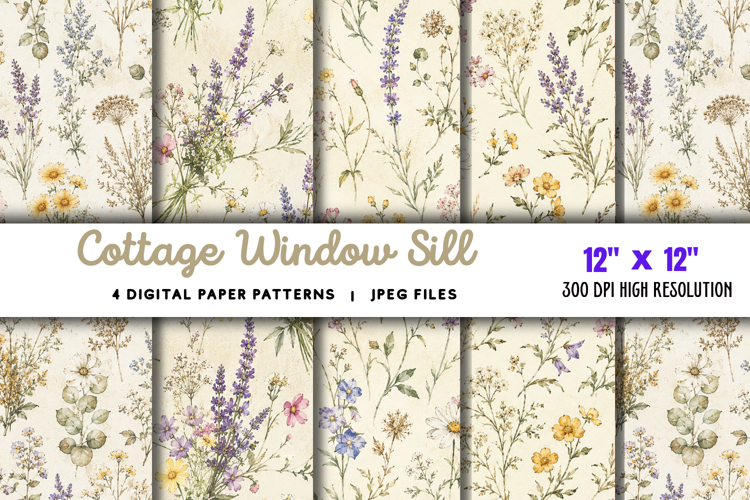 Cottage Window Sill Paper JPG