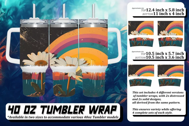 Whimsical Retro Flower Pattern: Sublimation Fun