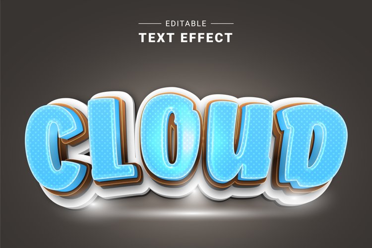 Editable Text Effect for Illustrator. Vector Graphic styles example image 1