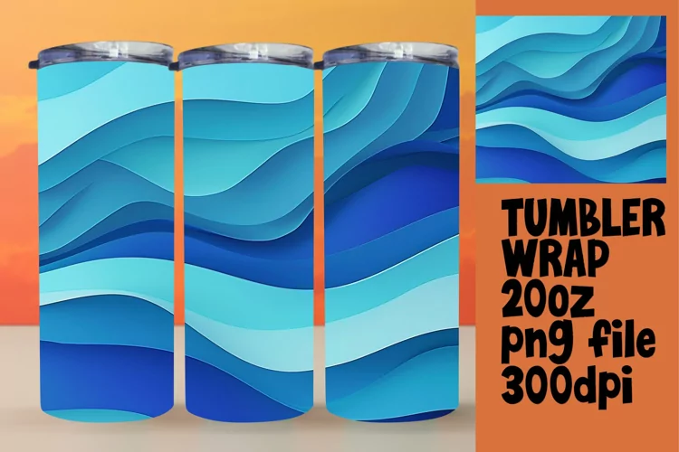 Colorful Gradient Tumbler Wrap for Sublimation 20oz