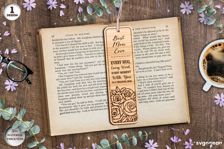 Mother's Day Bookmark Laser Cut | Glowforge | SVG