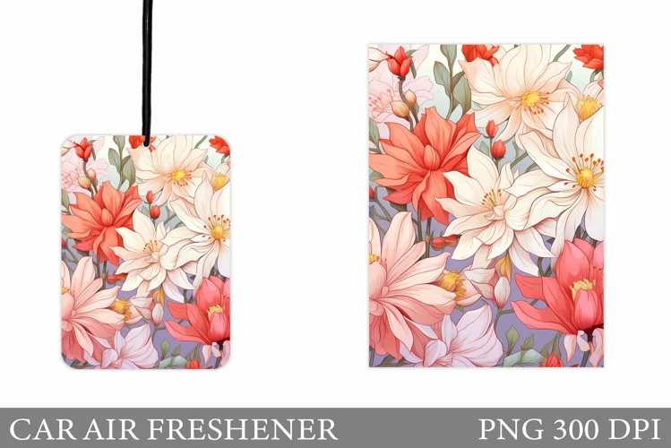 Floral Car Air Freshener. Flowers Car Air Freshener Design