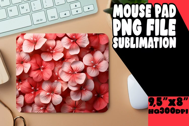Enhance Productivity: 3D Floral Mouse Pads
