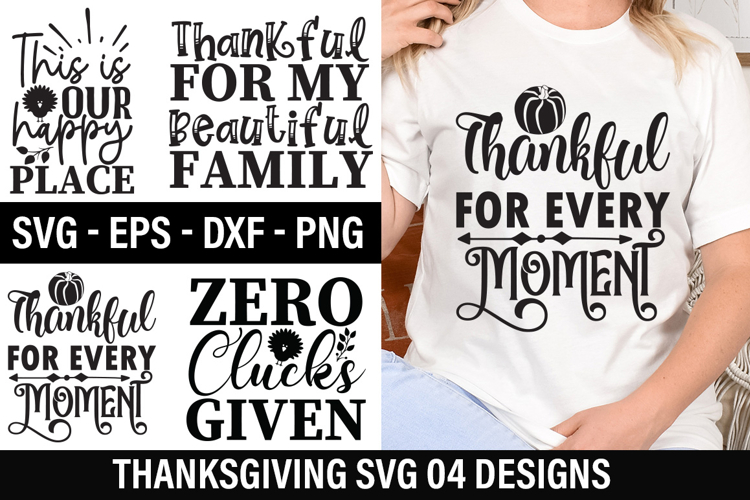 Thanksgiving SVG Design - Thankful for My Beautiful Family