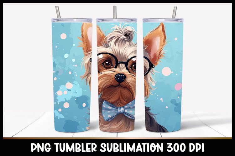 Yorkshire Dog Tumbler Sublimation I Dog Tumbler example image 1