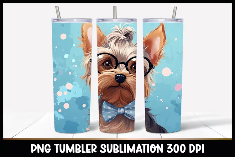 Yorkshire Dog Tumbler Sublimation I Dog Tumbler