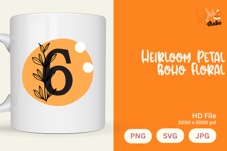 Heirloom Petal Boho Floral Monogram