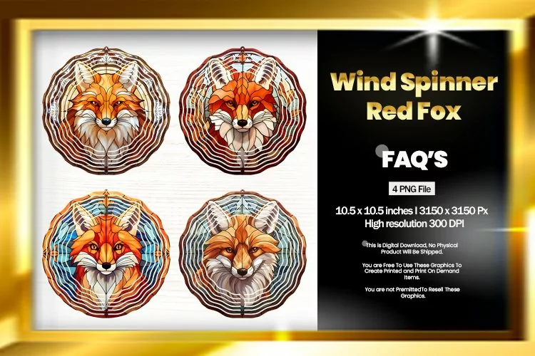 Red Fox Spinner Sublimation - 04 Variations