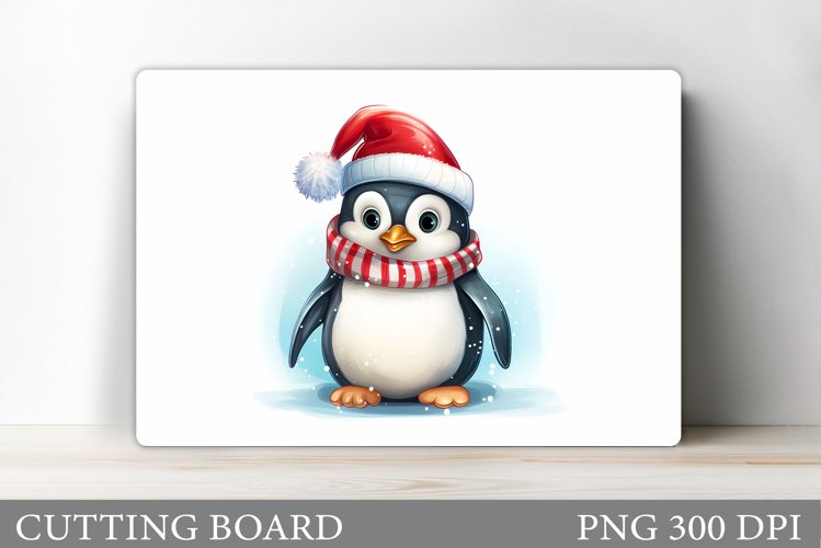 Penguin Cutting Board. Christmas Cutting Board Sublimation example image 1