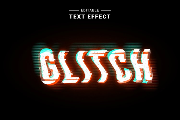 Editable Text Effect for Illustrator. Vector Graphic styles example image 1