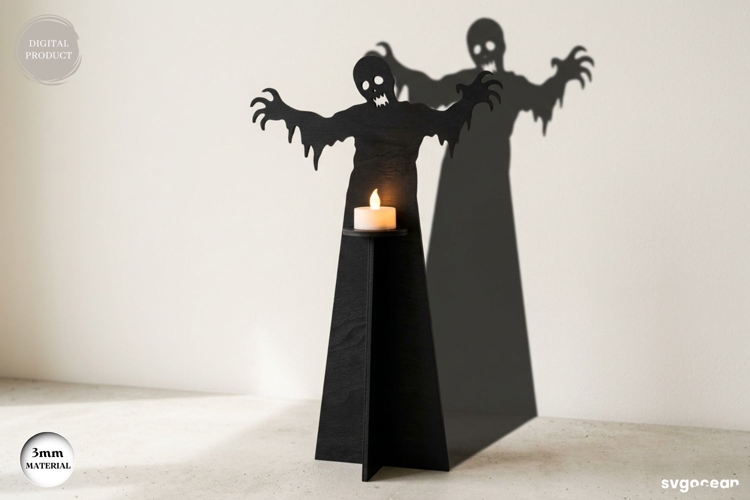 Zombie Candle Holder Laser Cut | Glowforge | SVG
