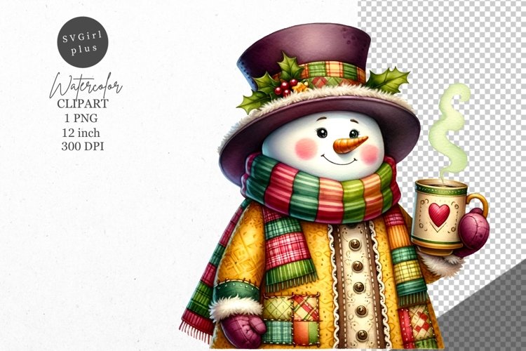 Christmas clipart, Snowman clipart, Winter sublimation