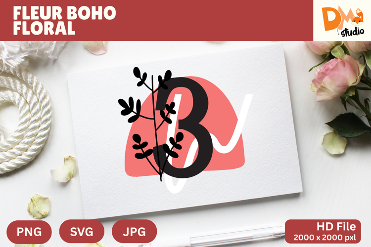 Boho Floral Svg Image 21