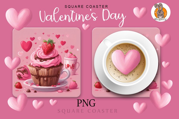 love, hearts, chocolate,coffee,cupcake, mug example image 1