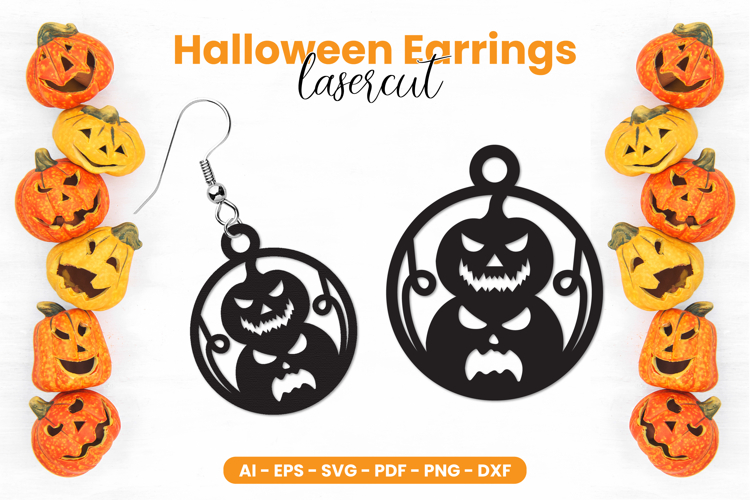 Halloween Earrings Laser Cut