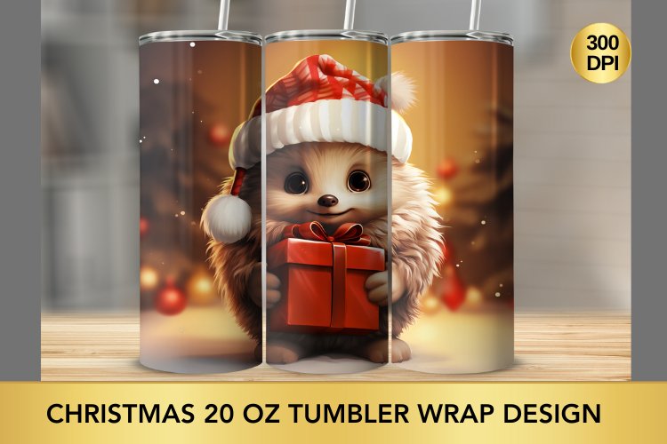 Christmas 20 oz Skinny Tumbler Sublimation example image 1