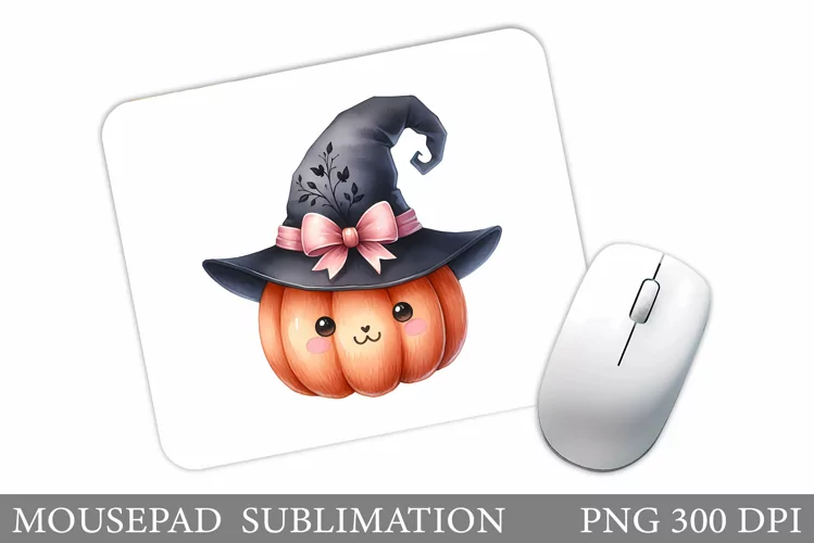 Cute Pumpkin Mouse Pad. Halloween Pumpkin Mouse Pad Design