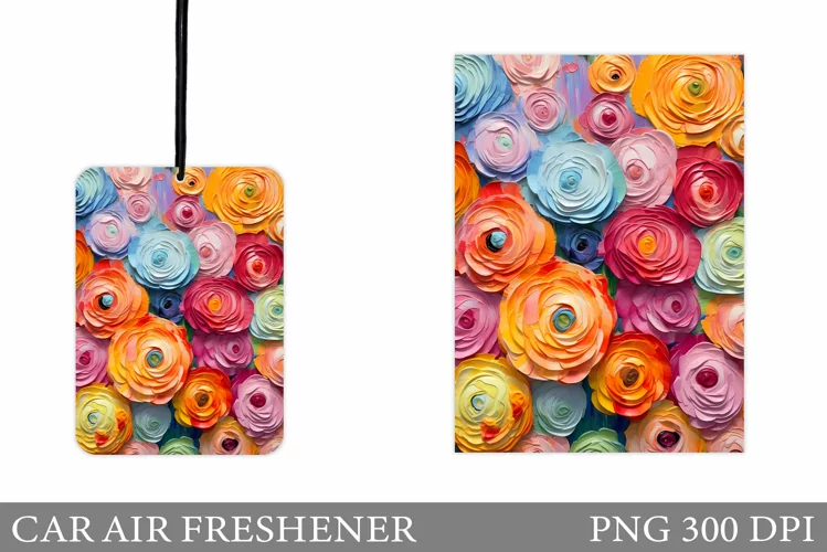 3D Flowers Car Air Freshener. Car Air Freshener Design