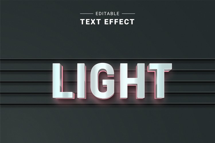 Editable Text Effect for Illustrator. Vector Graphic styles example image 1