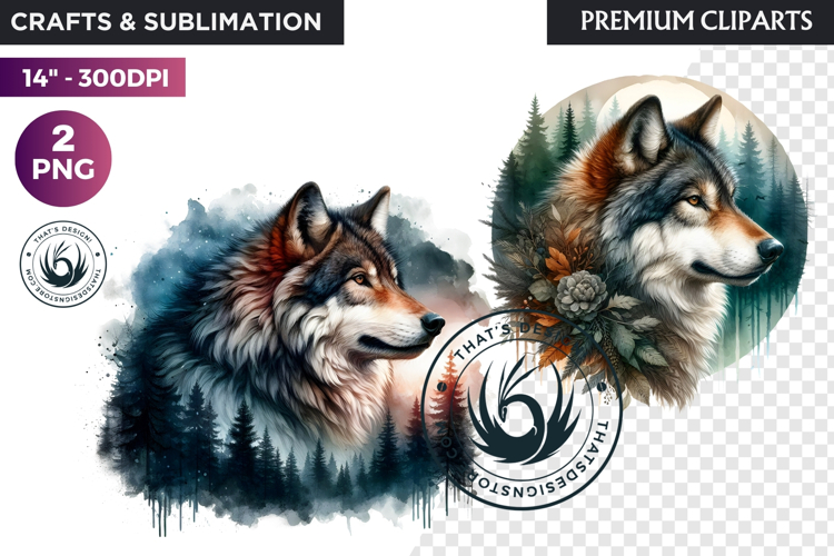 Watercolor Wild Animal Clipart, Forest Wildlife PNG