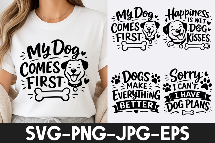 Funny Dog Lover Quotes T Shirt Design SVG PNG