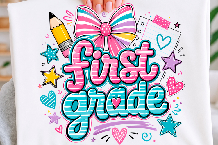 First Day of School Striped Trendy Shirt