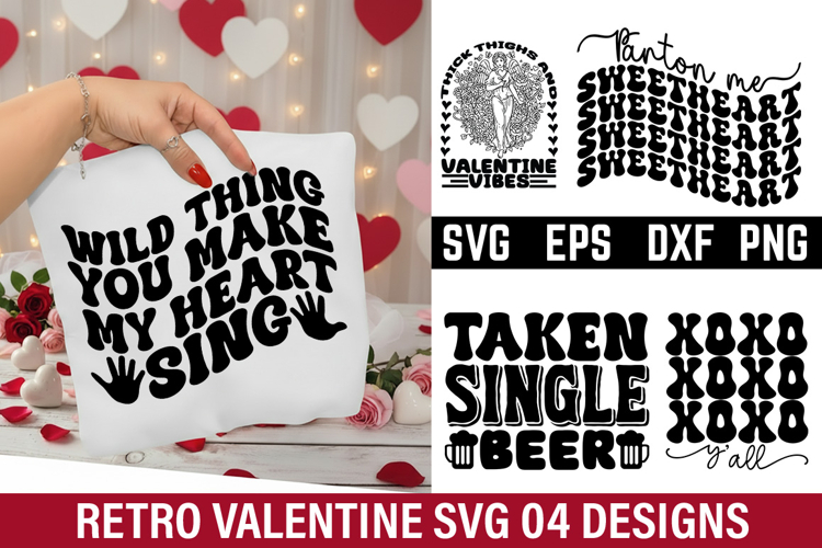Retro Valentines Day Design - Wild thing you make my heart