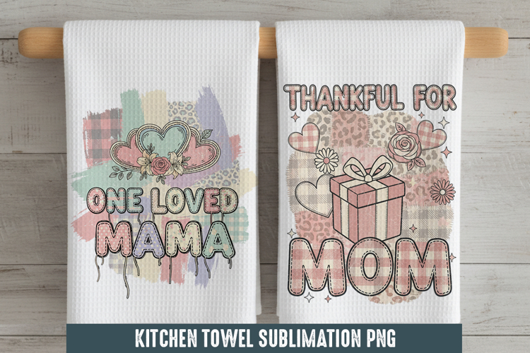 One loved mama - Kitchen Towel Sublimation, Kitchen Towel