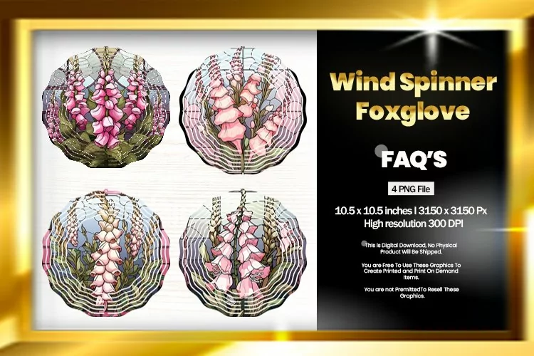 Foxglove Wind Spinner Sublimation - 04 Variations