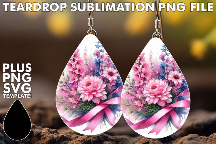Sparkling Teardrop Earrings Design, Flowers