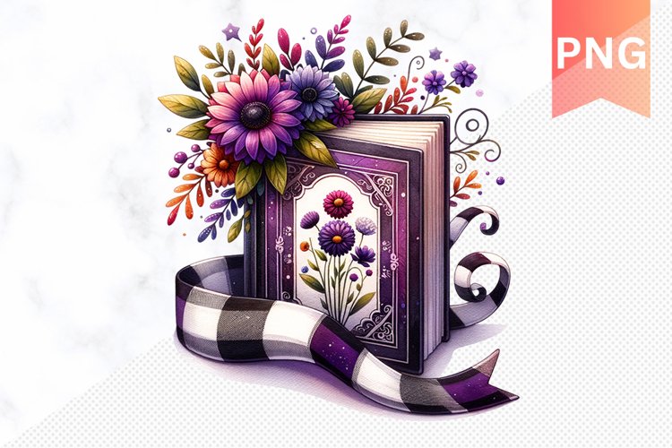 Books Flowers - Clipart PNG Design