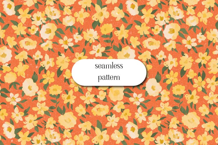 Cute minimalist seamless pattern with tiny flowers example image 1