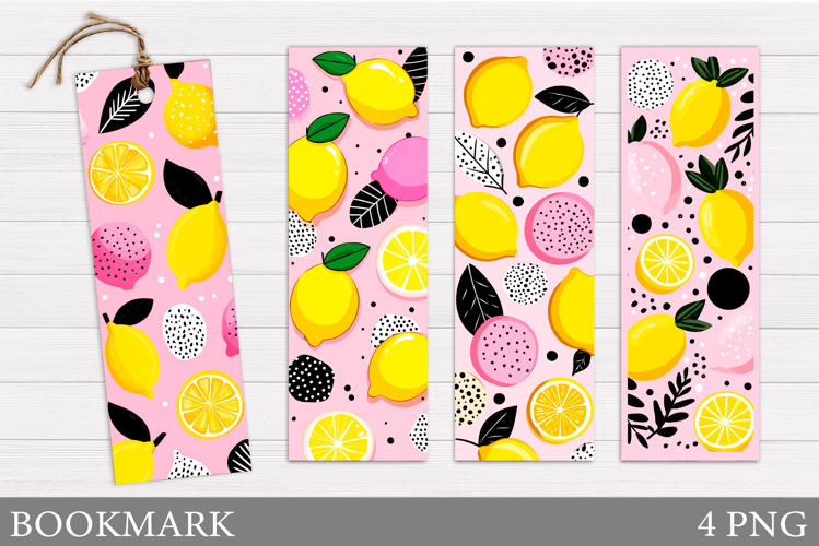 Lemons Bookmark Design. Summer Bookmark Printable example image 1