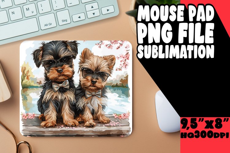 Wilderness Pup Mountain Mouse Pad Sublimation