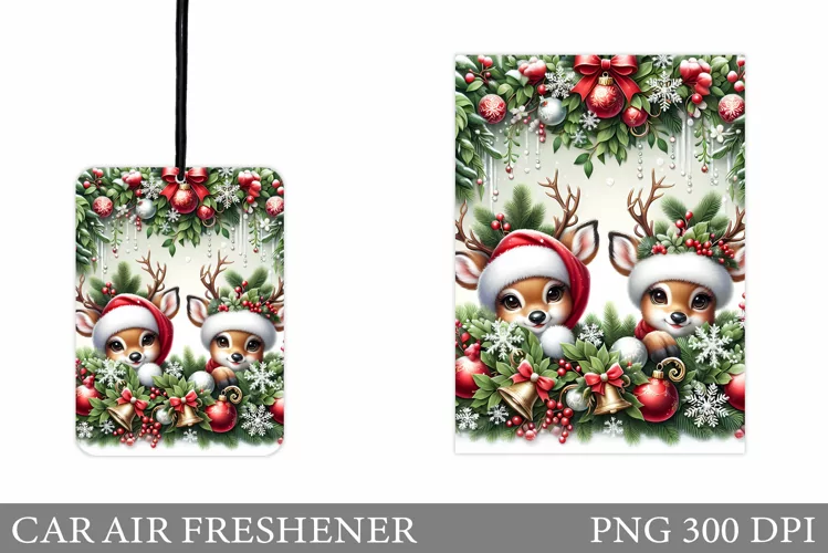 Cute Deer Car Air Freshener. Christmas Car Air Freshener