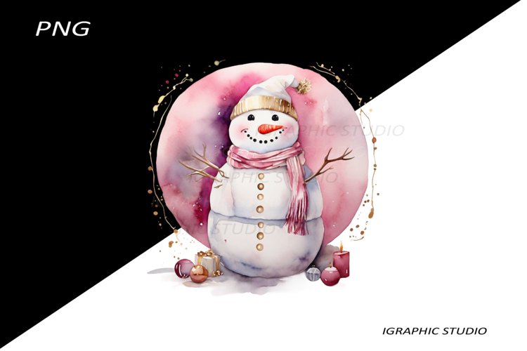 Christmas Snowman Clipart Image 11
