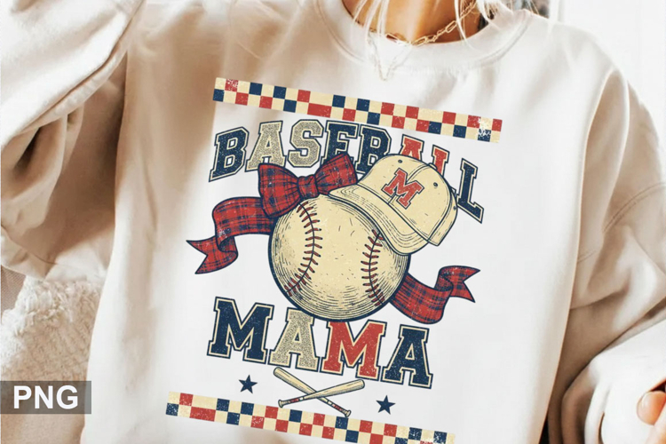 Baseball mama Sublimation - 4th of July PNG Design