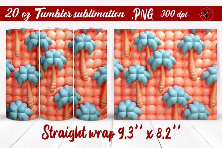 20 Oz Sublimation Tumbler Wrap Image 11