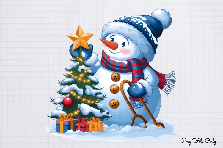 Christmas Snowman Clipart Image 4
